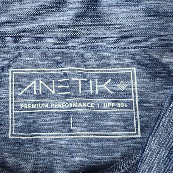 Anetik Pullover Men's Large Gray UPF 30+ 1/4 Zip Long Sleeve Golf Casual Work - Picture 6 of 8